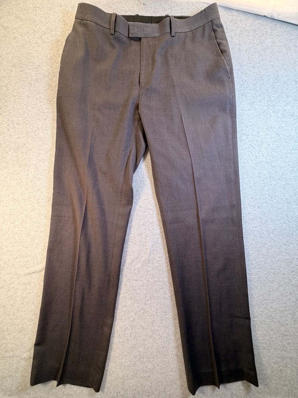Marc Anthony Dress Pants Size 34x31 Gray Polyester Rayon Wool Blend